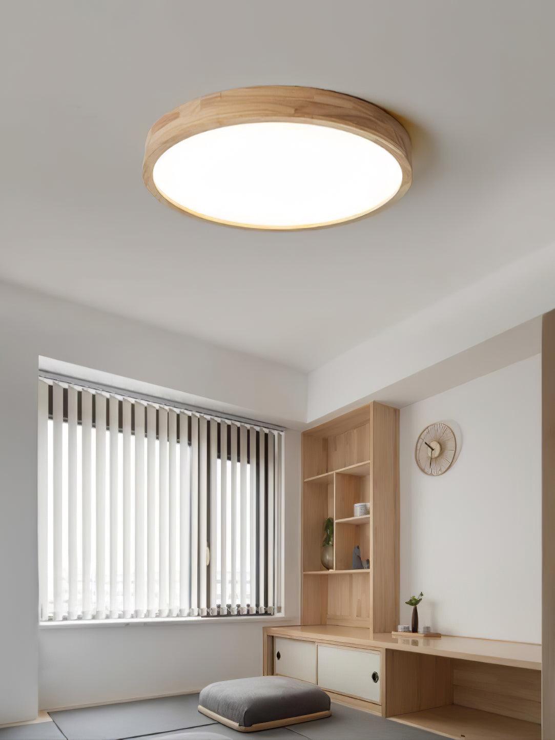 Sculpted Wood Ceiling Light