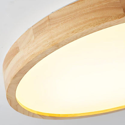 Sculpted Wood Ceiling Light