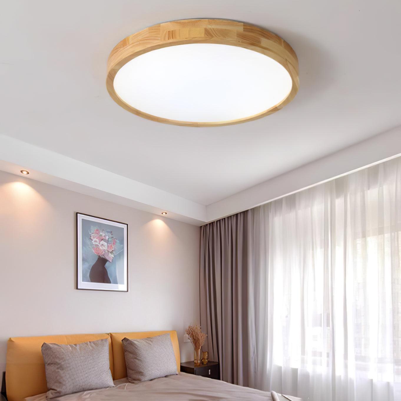 Sculpted Wood Ceiling Light
