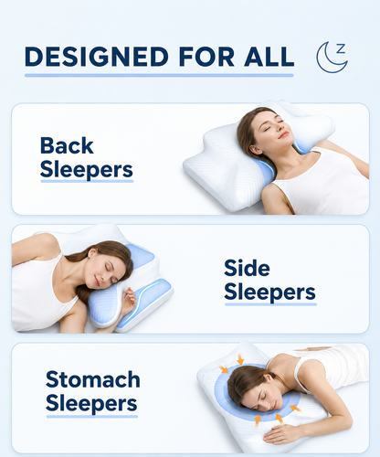 CalmContour Memory Foam Contour Neck Pillow