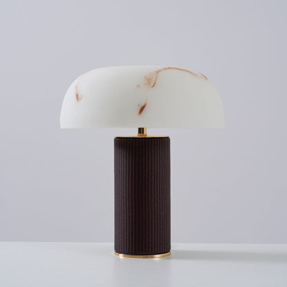 Woven Leather Table Lamp
