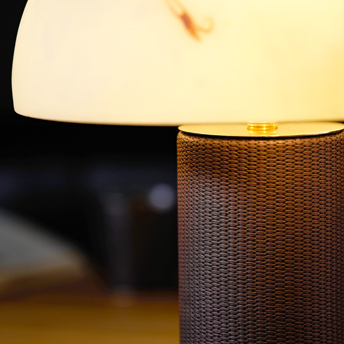 Woven Leather Table Lamp
