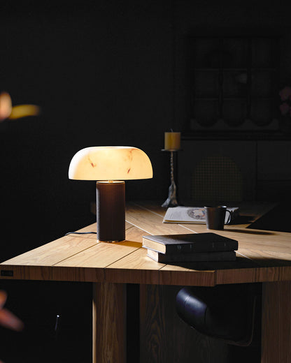 Woven Leather Table Lamp